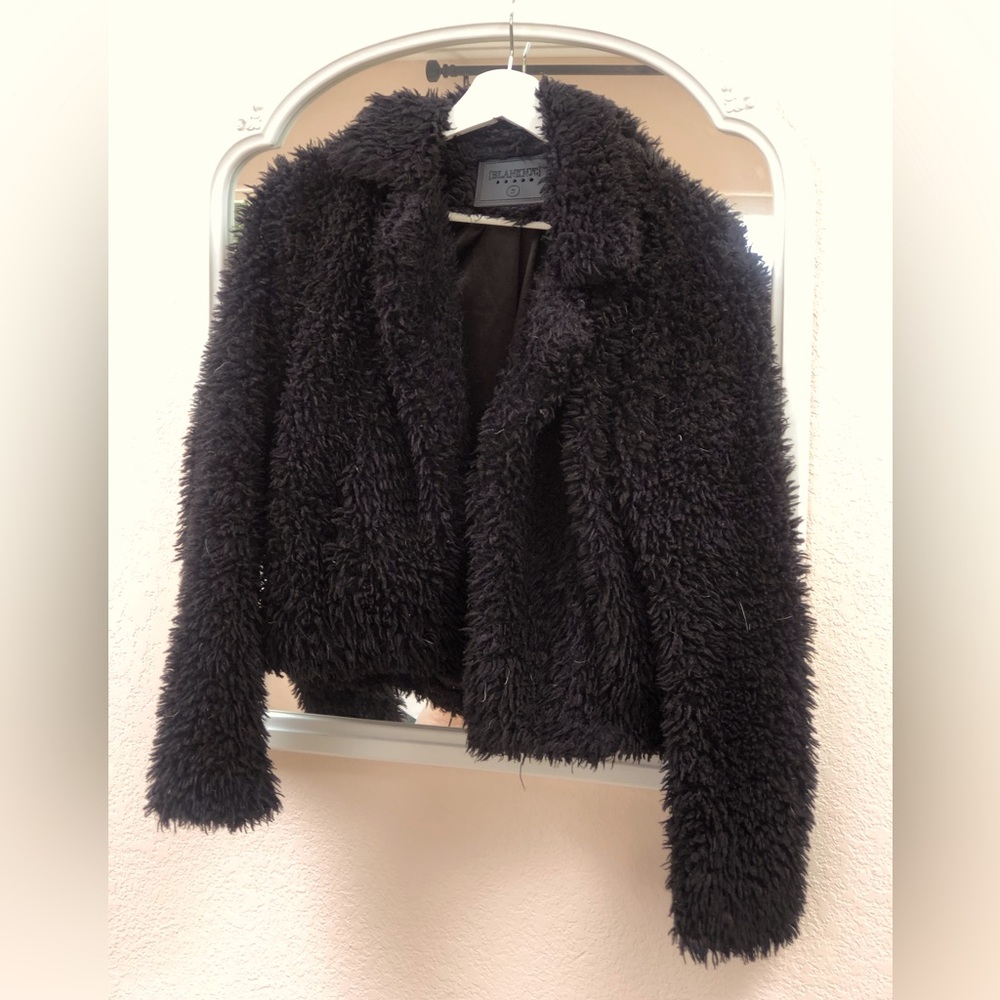 BLANK NYC Fluffy Black Jacket
